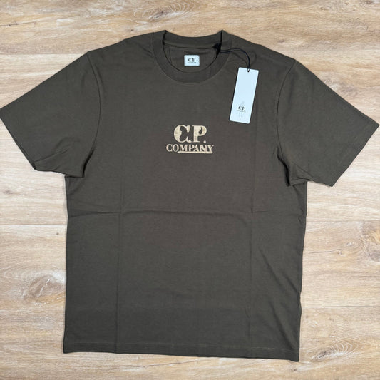 CP Company Graphic Logo T-Shirt in Ivy Green