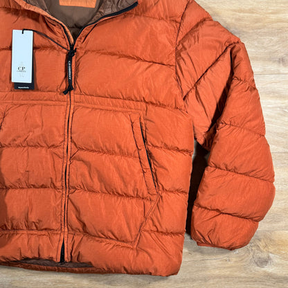 CP Company Chrome-R Goggle Down Jacket in Bombay Brown