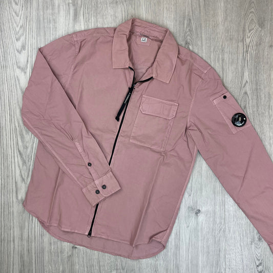 CP Company Zip Overshirt - Mauve