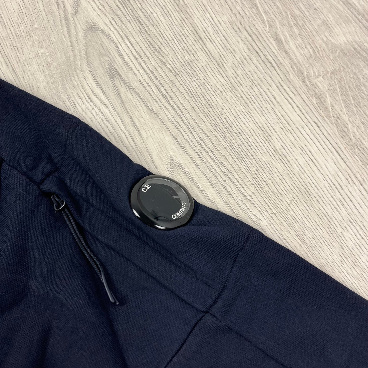 CP Company Raised Fleece Zip Hoodie - Navy
